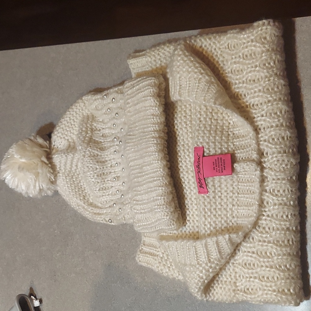 Women's Hat and snood by Betsey Johnson